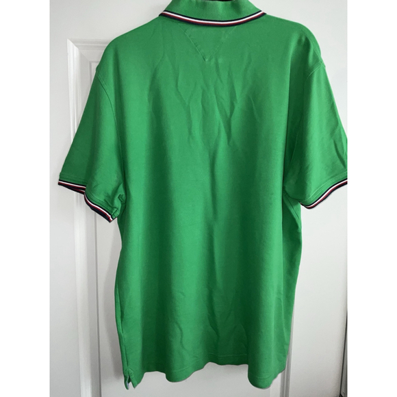 Tommy Hilfiger Men's Wicking Performance Solid Short Sleeve Polo Shirt Green - Picture 9 of 9